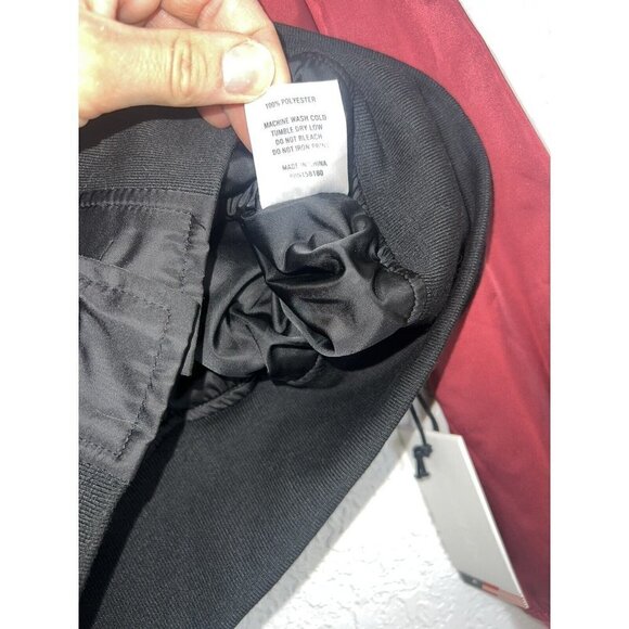 Honor The Gift Stadium Jacket Women’s NEW XS Varsity Nwts Black Maroon 1B - Picture 14 of 15